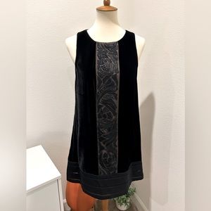 bcbgmaxazria black beaded blended silk mesh dress size small